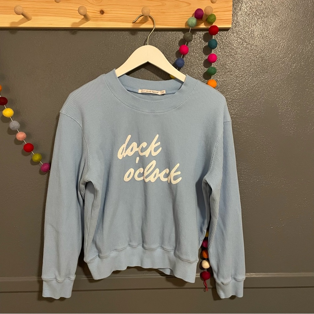 Boat House Apparel Dock O’Clock Women’s Blue Sweatshirt Size Small